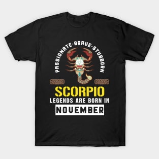 Zodiac Scorpio: Born In November T-Shirt